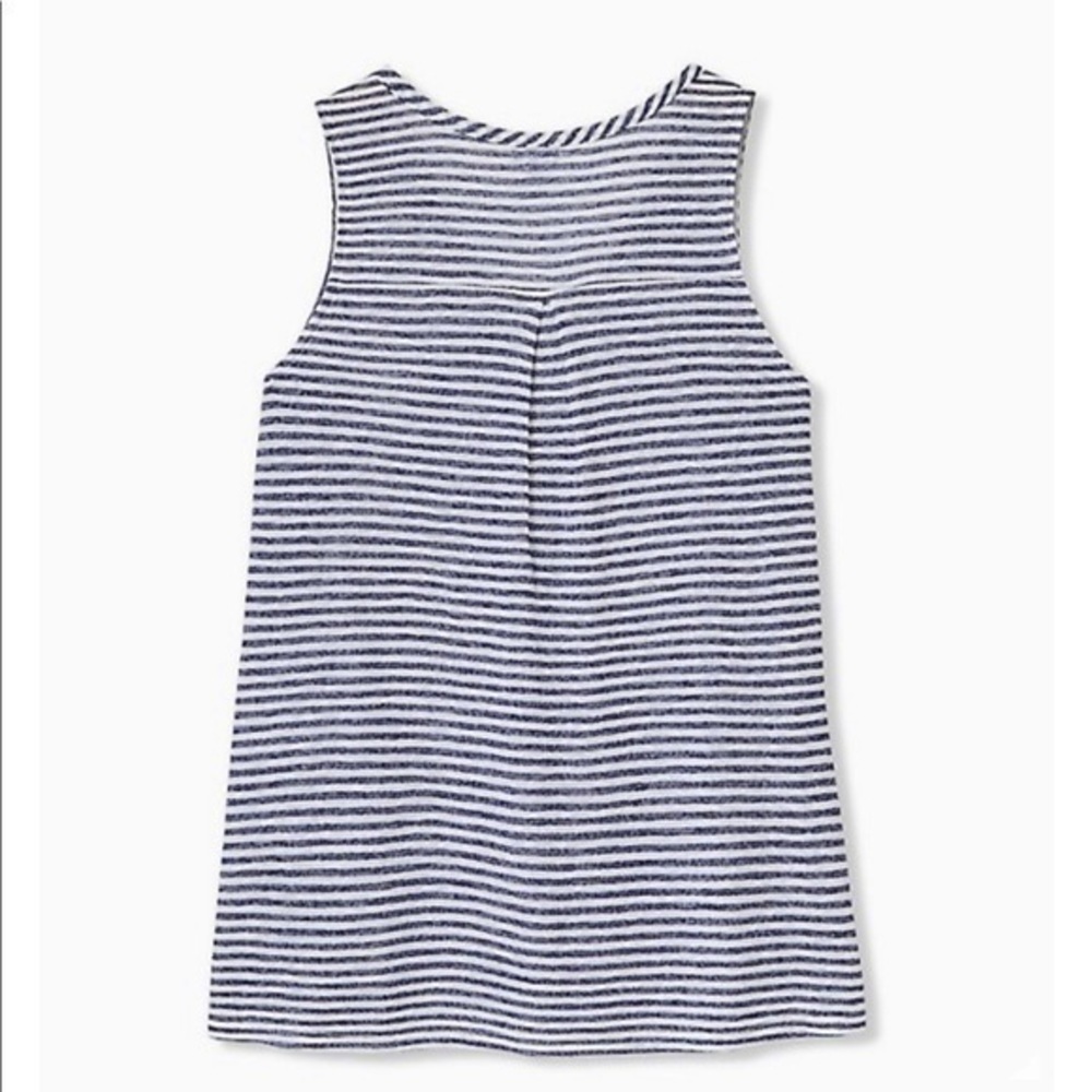 TORRID NAVY STRIPE JERSEY SWING TANK - Picture 3 of 5